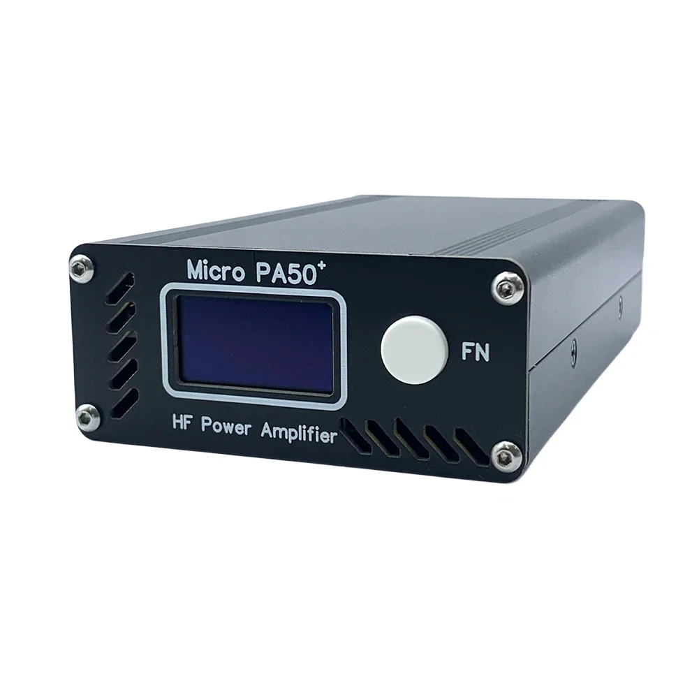 Micro PA50 PLUS Intelligent Shortwave HF Power Amplifier 50W 1.3-Inch OLED Screen with Power / SWR Meter + LPF Filter