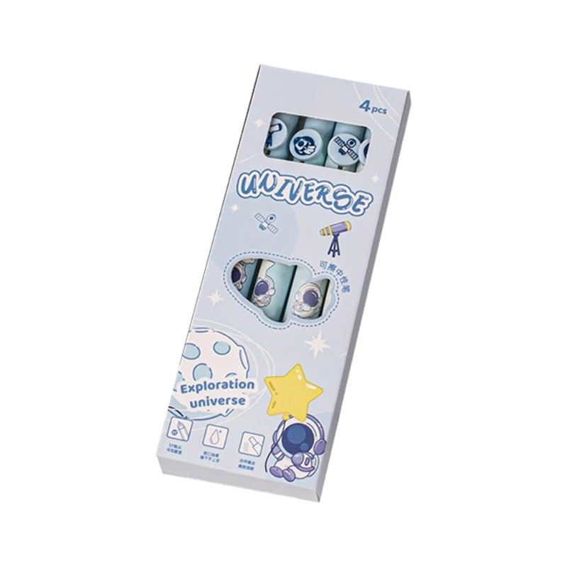 4peeces стирают гель -ручка выдвижной гель -ручки 0,5 мм быстрая сушка для письма