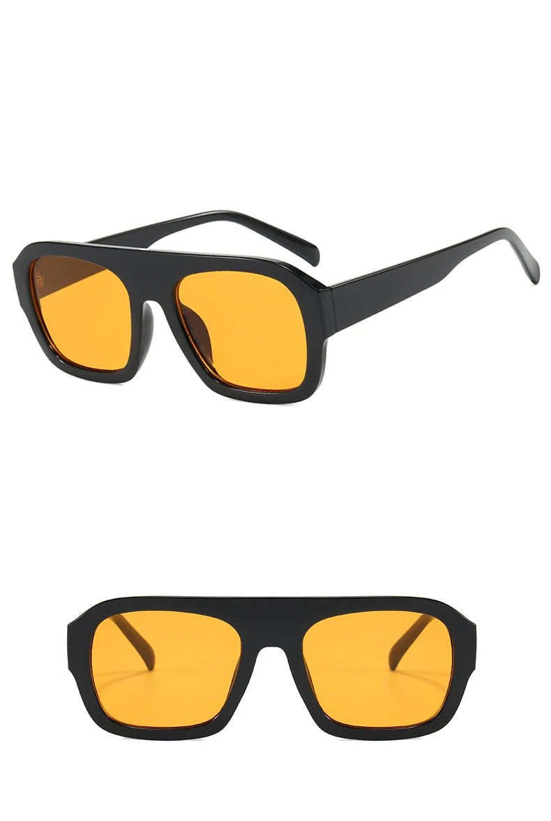 Vintage Quadratische Sonnenbrille für Frauen Luxus Marke Großen Dicken Rahmen Leopard Weibliche Sonnenbrille Männer Mode Designer Brillen – Detail 8