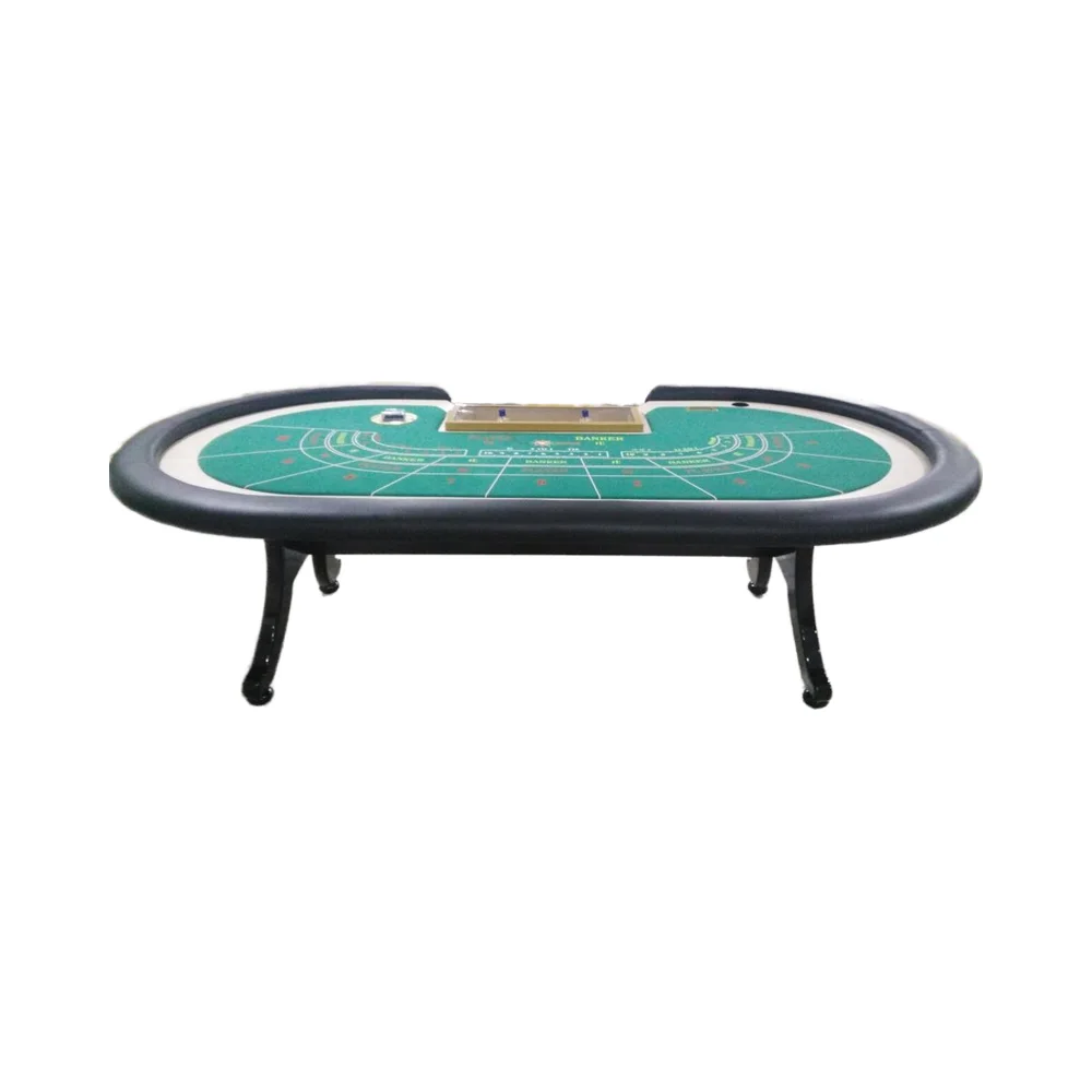 

Green Luxury Poker Table Layout Wooden H Leg Baccarat Poker & Mahjong Tables