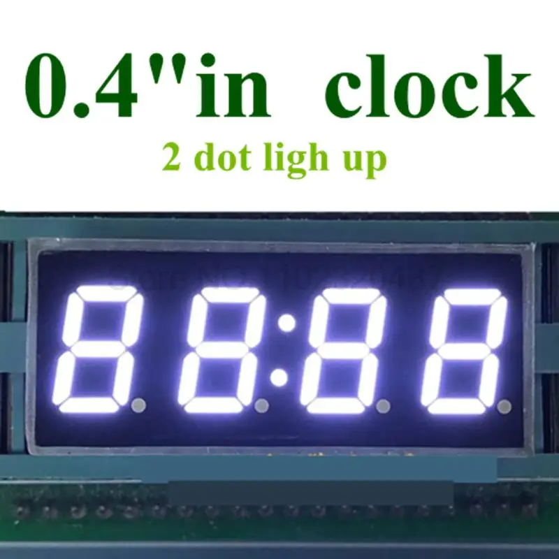 

20PCS White 0.4 Inch Common Anode 7 Segment 4 Digit Super 0.4" 0.4in Clock LED Display Time 12 Pins for DIY