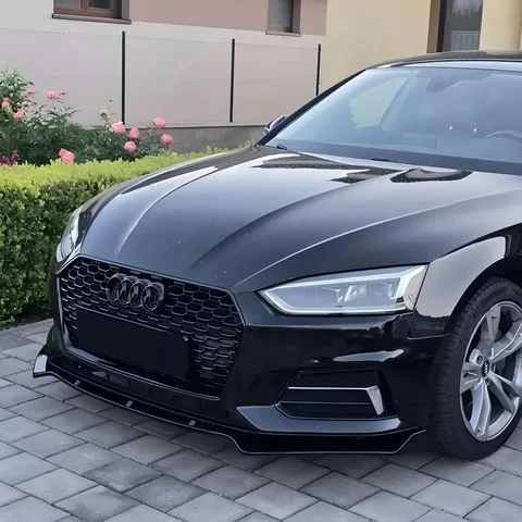 Для Audi A5 Base Saloon & Coupe B9 2016-2019: Передний сплиттер, накладка на бампер, спойлер-диффузор, тюнинг-комплект, декоративные элементы кузова