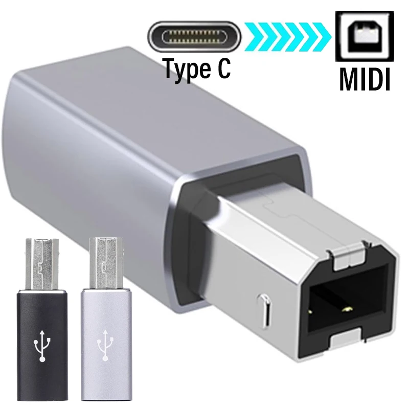 

Разъем адаптера USB типа C «мама» на MIDI «папа» для сканера, принтера, электрического пианино, преобразователь передачи данных USB C в MIDI