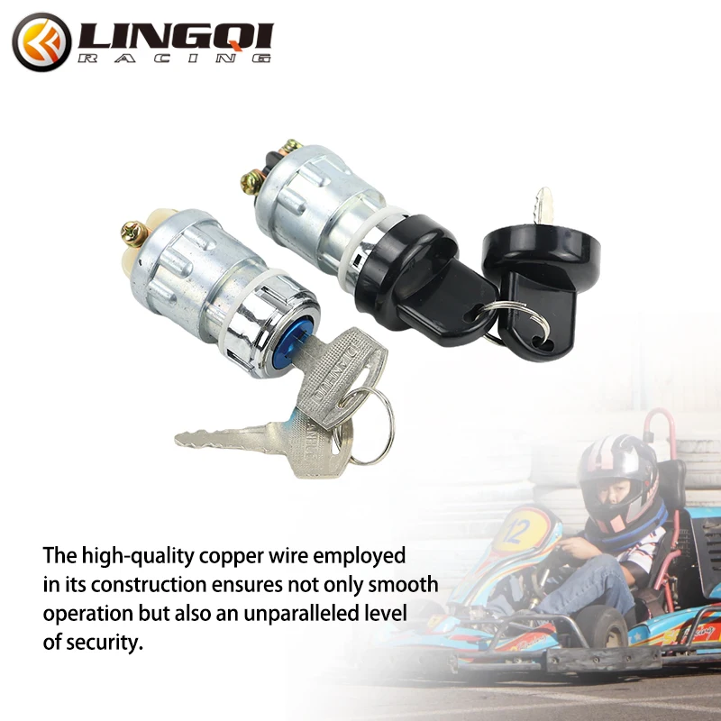 ONLEEYPP قطع غيار الدراجات النارية مفتاح إشعال قفل اسطوانة مع 2 مفاتيح ل 50cc 110cc 125cc 250cc حفرة رباعية الترابية دراجة ATV عربات التي تجرها الدواب