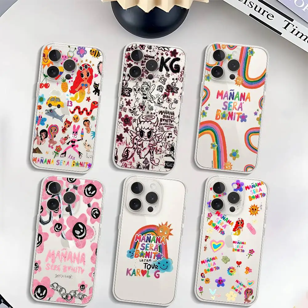 Mode Karol G Manana Bichota Saison Handyhülle Weiche transparente Hülle für IPhone 17 16 15 14 13 12 11 Pro Max Mini Plus
