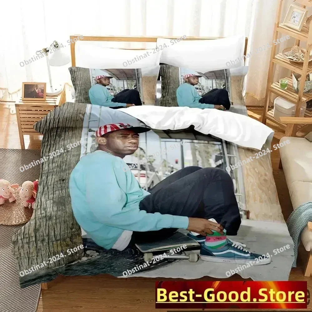 

3D Print Tyler The Creator Rapper Bedding Set Boys Girls Twin Queen King Size Duvet Cover Pillowcase Bed boys Adult