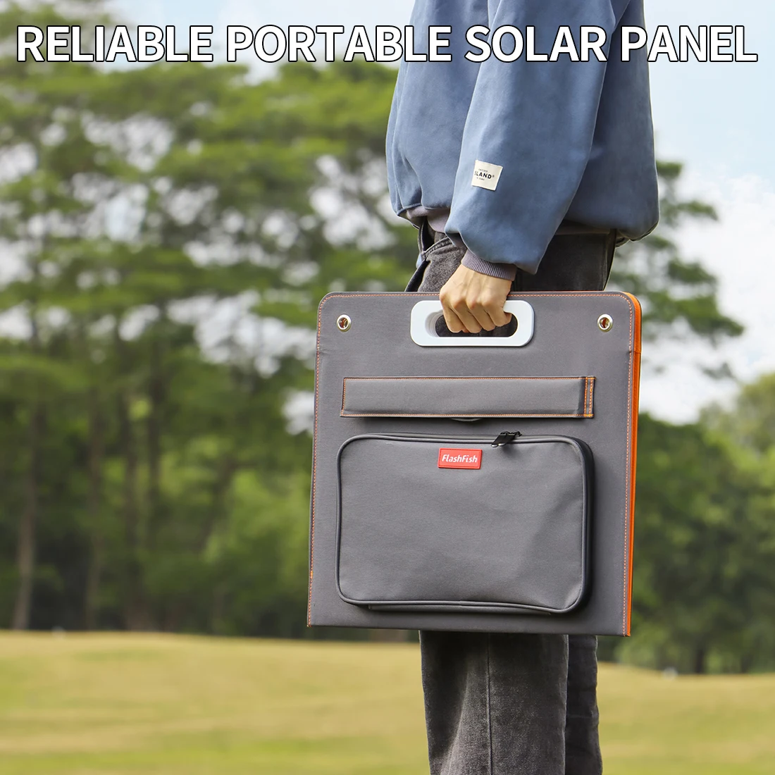 FF Flashfish 18V 60W Portable Foldable Solar Panel Charger with DC Output USB-C QC3.0 for Phone Tablets On Camping Van RV Trip