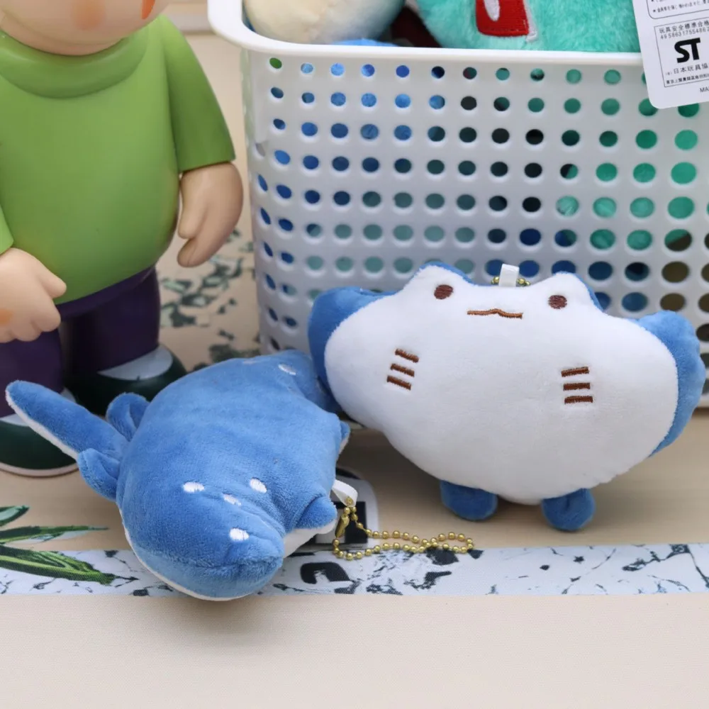 Animal marino de dibujos animados, muñeco de rayos del diablo, adorno de juguete de peluche, Animal relleno, Manta Ray, llavero de felpa, regalos colgantes