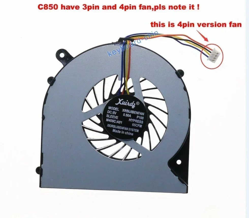 New for Toshiba C850 C850D C855 C855D C870 C870D C875 C875D L850D L855 L855D L870 L870D L875 L875D L850-C10 CPU Cooling Fan 4pin