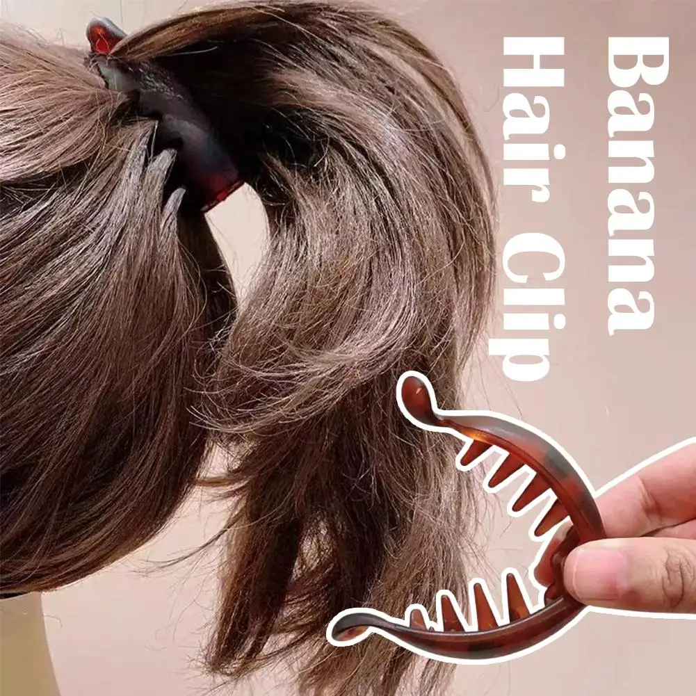 Bananen-Haarspange für Frauen, rutschfest, für hohe Pferdeschwänze, starker Halt, französische Twist-Haarspange für dickes Haar, Haaraccessoires – Detail 9