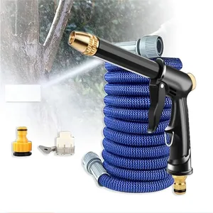 Flexible expandable garden hose, high pressure nozzle, washer, car wash, water hose, high quality 10 Main Sales Hose Garden - №5