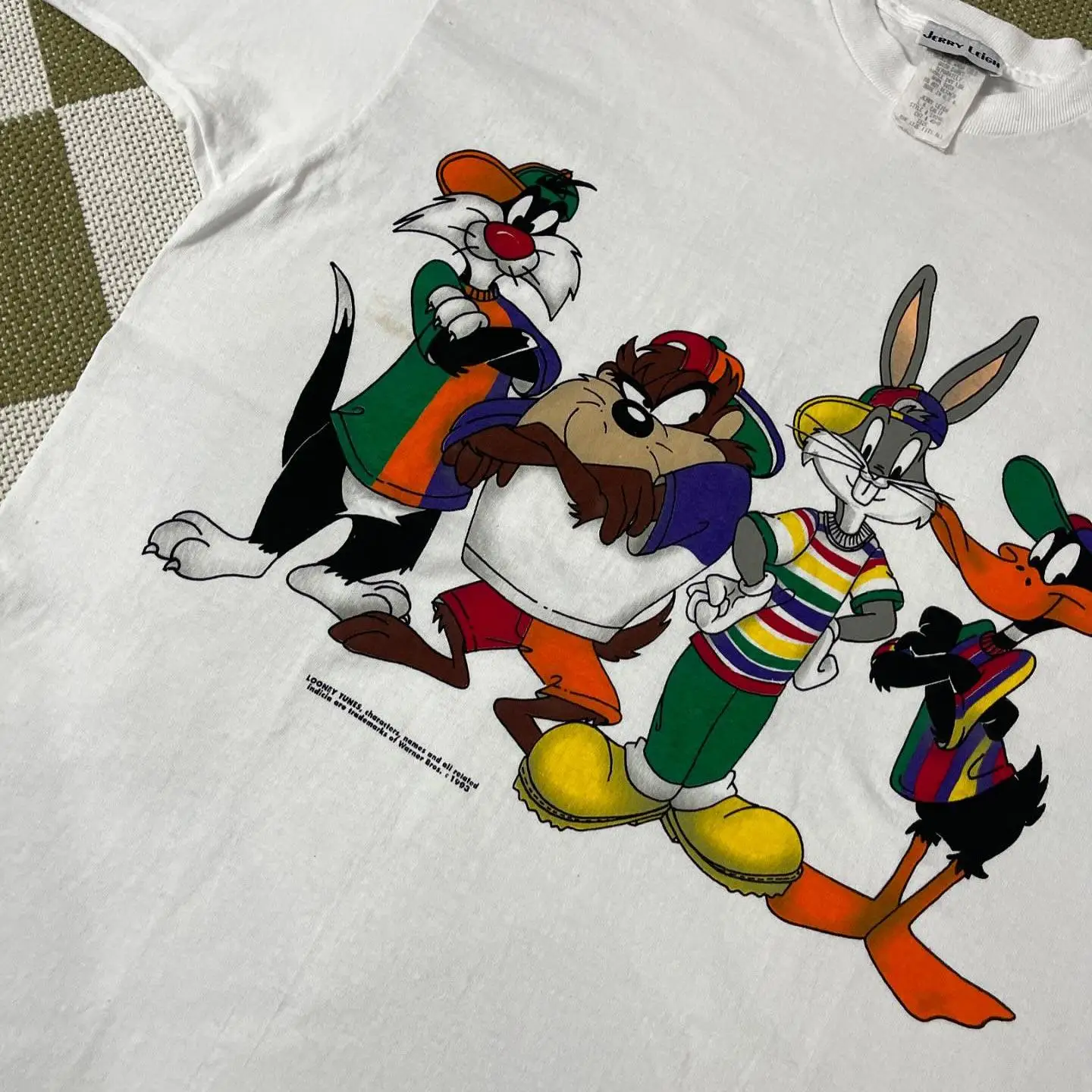 

2025 American Casual Niche Cartoon Animation High Street Heavy Cotton Short-sleeved Men and Women Couple Small Neckline T-shirt