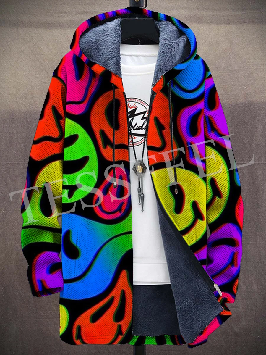 NewFashion Gradient Graffiti Colorful Vintage Retro 3DPrint Windbreaker Winter Harajuku Jacket Zipper Hoodies Fleece Overcoat 13