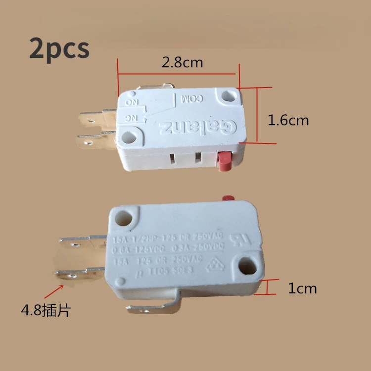 For Grants Microwave Oven 3-Foot Door Switch W-15-202C 302C 102C 15A