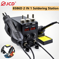 JCD 8586D 2 in 1 Soldering Station Dual Digital Display Precise Temp Control Fast Heating High - Quality DIY & Solder BGA Repair