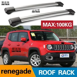 2Pcs Roof bars For JEEP renegade 2015-2024 Aluminum Alloy Side Bars Cross Rails Roof Rack Luggage LOAD 200KG Vehicle mounted