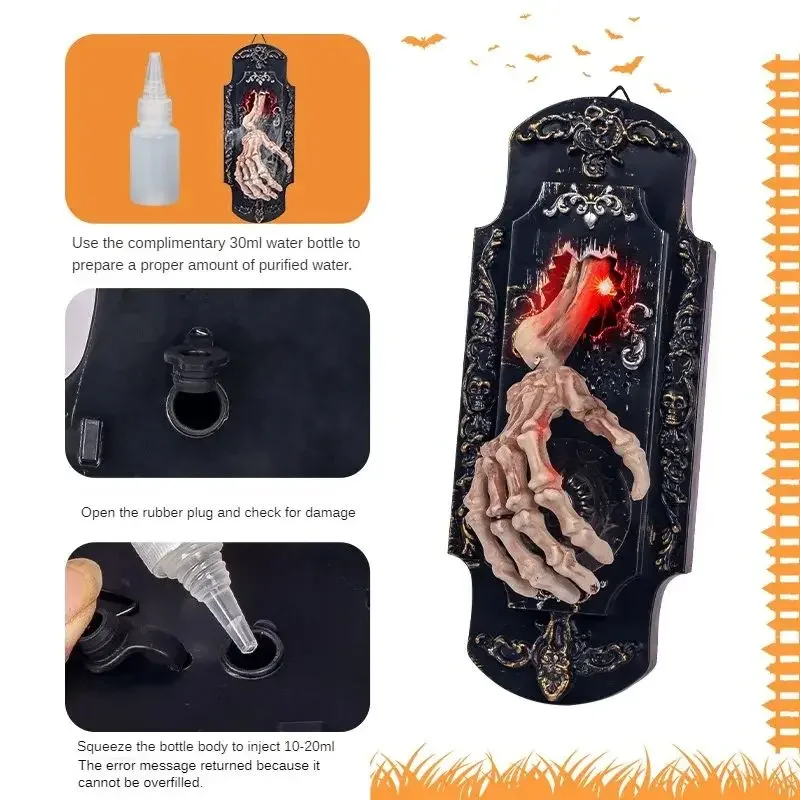 Halloween Funny Doorbell Induction Spray Door Lock Illuminated Audible Touch Voice Sensing Activation Alarm Lock