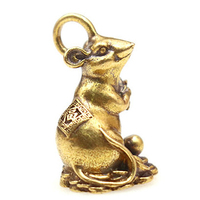 Lucky mouse rat year Desk decor Copper Wealth Rats Figurines new year gift