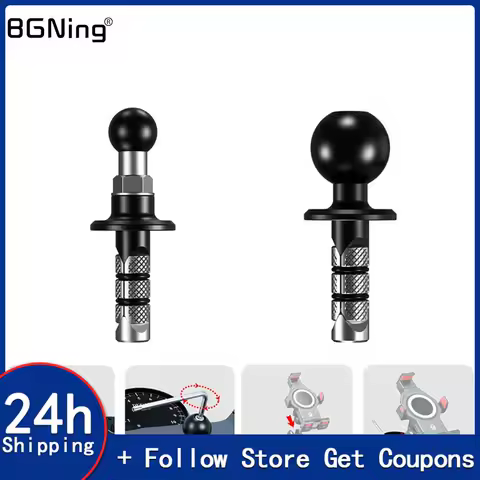Motorcycle Bicycle Front bar hole Fork Stem Base Expander Plug Screw 17mm 25mm Ball Head Adapter fo Gopro Stand GPS Phone Holder