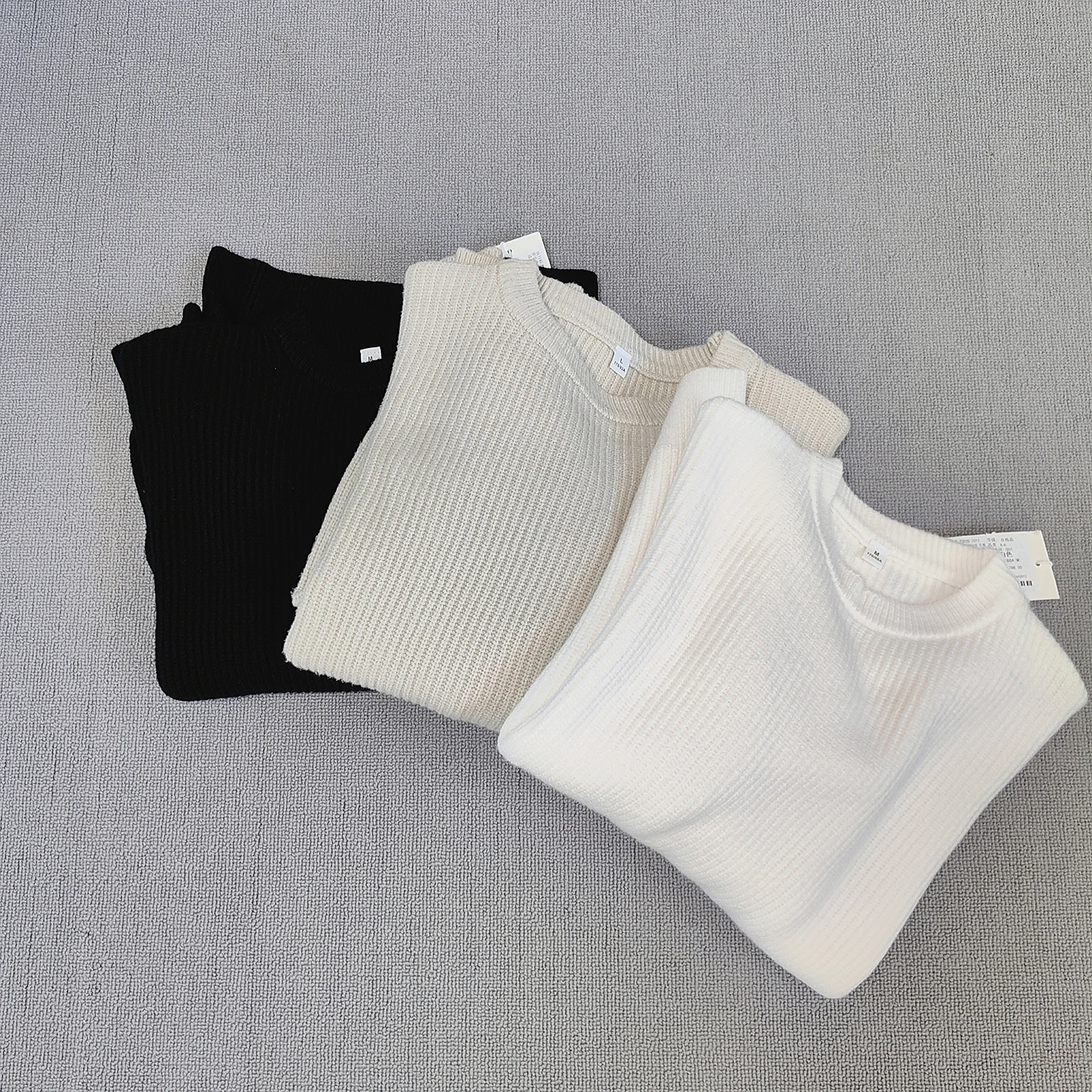 

Ретро-свитер унисекс с круглым вырезом, вязаный, свободного кроя, базовая женская кофта, однотонный, универсальный, для осени, весны и зимы