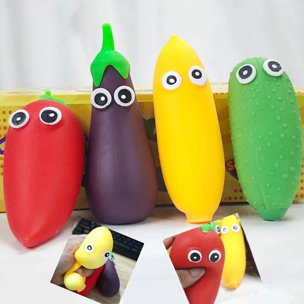 ألعاب الضغط على الخضروات ألعاب محاكاة لطيفة للطعام قابلة للعصر لتخفيف التوتر للأطفال والكبار ألعاب مضادة للإجهاد