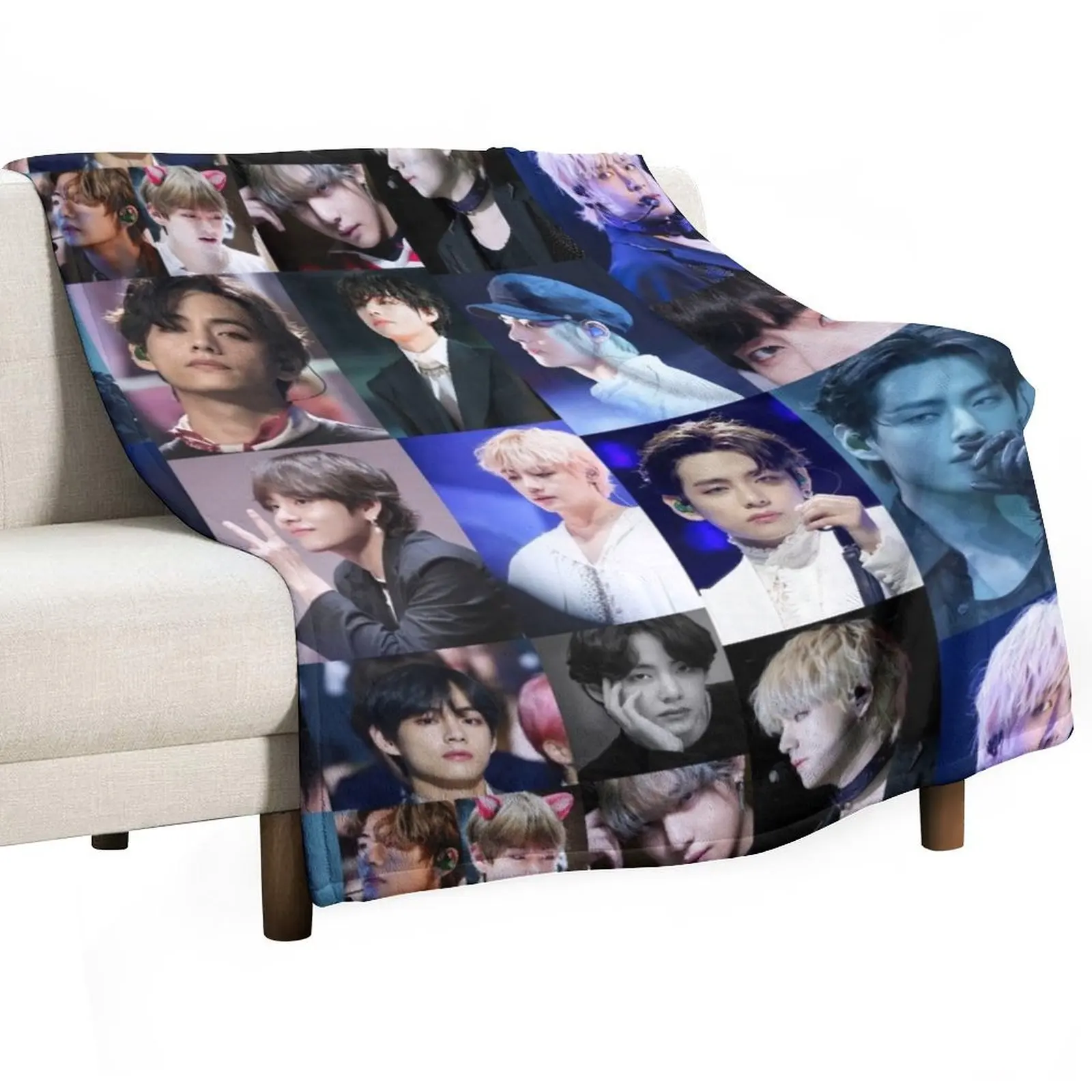 Kim Taehyung Throw Blanket Nap funny gift Blankets