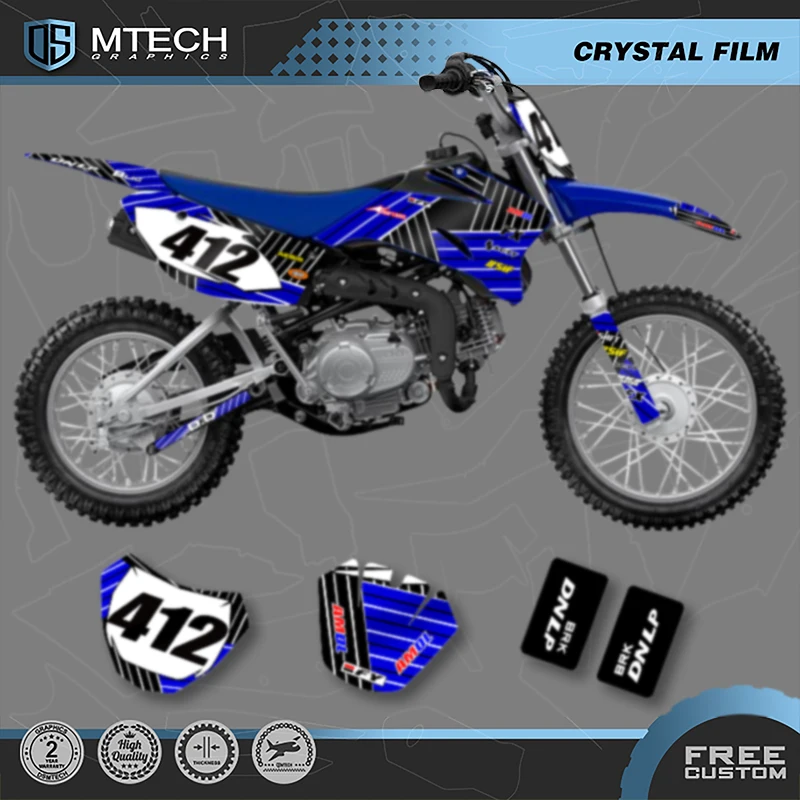 

DSMTECH For Yamaha TTR 110 TTR110 Motorcycle Graphics Background Decals Sticker kits Fairing Customize Protector 004