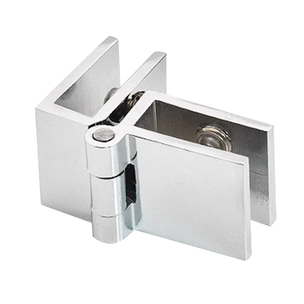 

90 180 Degree Glass Clamp Furniture Zinc Alloy Bilateral Clip Home Durable Cabinet Practical Easy Install Cupboard Door Hinge