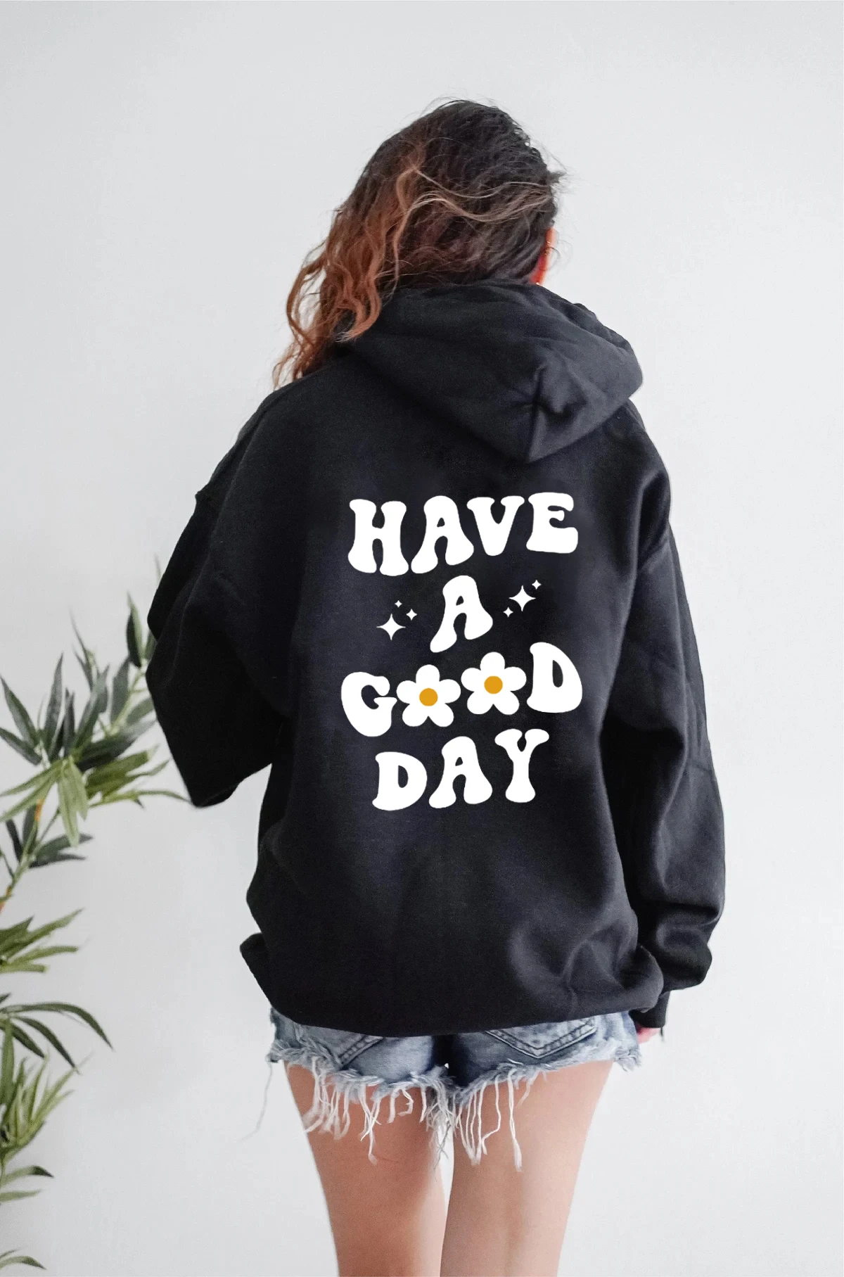 

Have A Good Day Colorful Flowers Back Print Hoodies Positive Saying Women Aesthetic Hoody's Sweartshirt Tumblr Hoodie