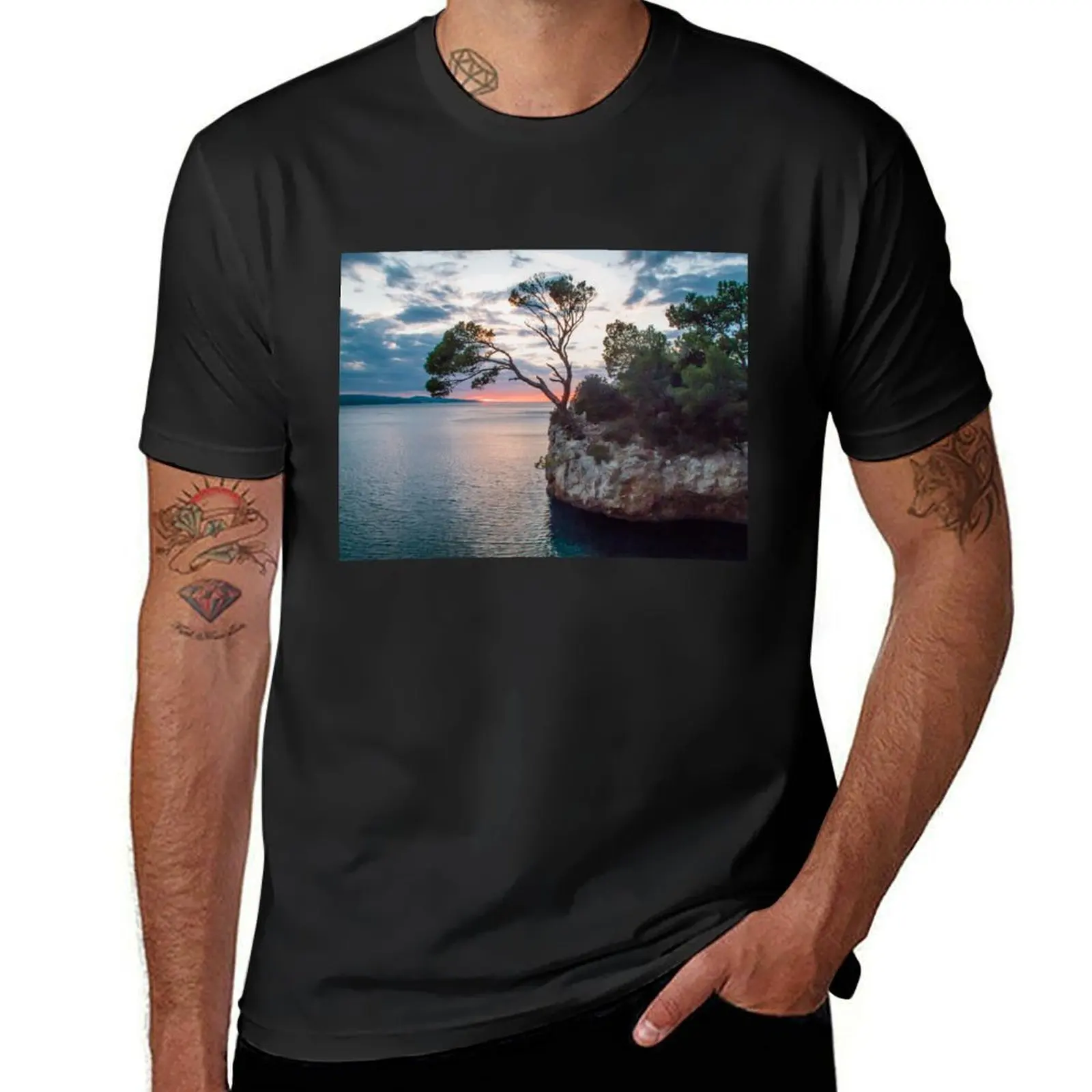 

Sunset at Brela T-Shirt graphic t shirt vintage hippie clothes oversizeds man t shirt mens t shirts pack