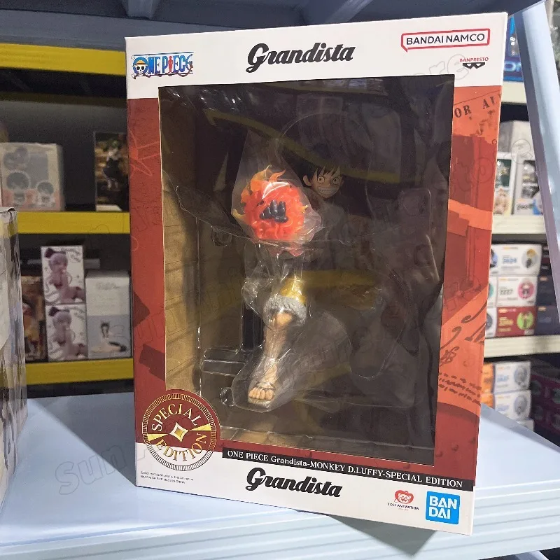 

Быстрая доставка, оригинальная аниме-фигурка Bandai BANPRESTO ONE PIECE Grandista Monkey D. Luffy, 21 см, Коллекционная модель, статуэтка