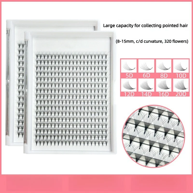 

Наращивание ресниц 9D: готовые пучки 0.05 мм с заостренным основанием, мягкие, натуральные, темные, русский объем, высокое качество