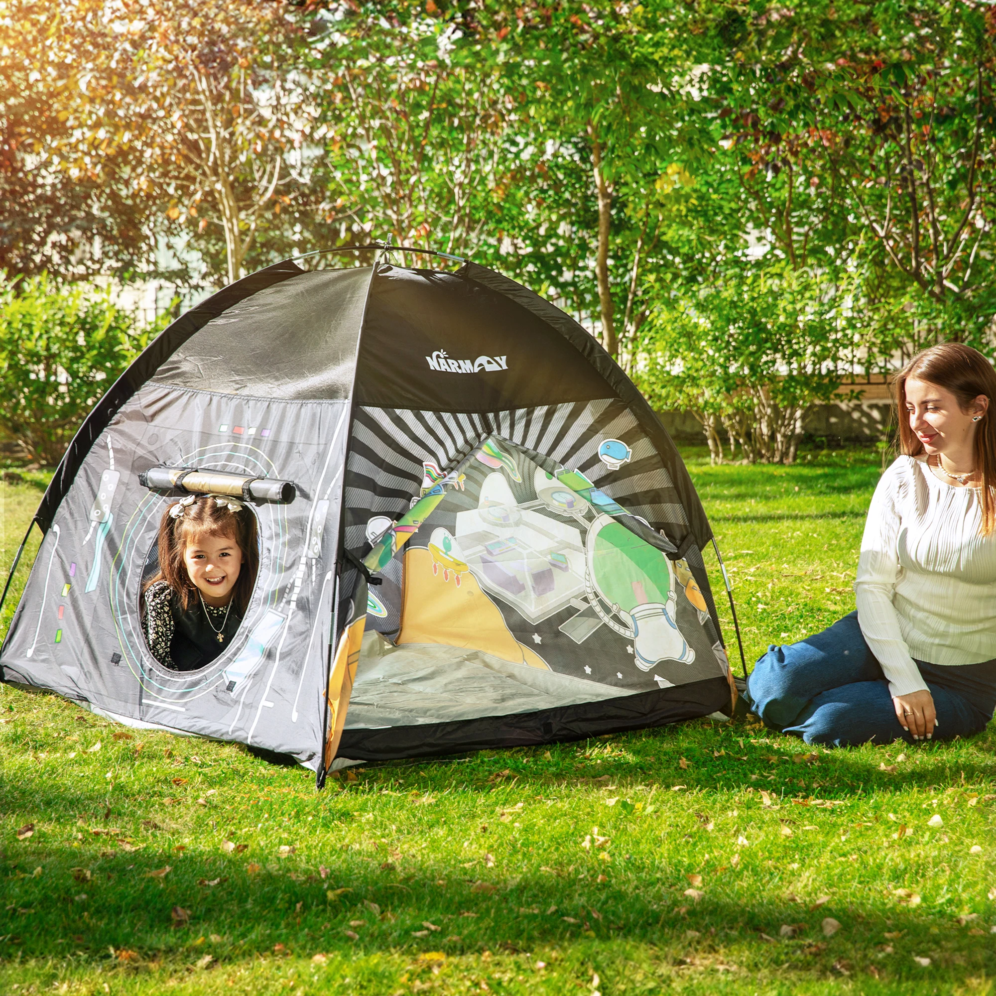 NARMAY Play Tent Space World Dome Tent for Kids Indoor / Outdoor Fun - 122 x 122 x 102 cm