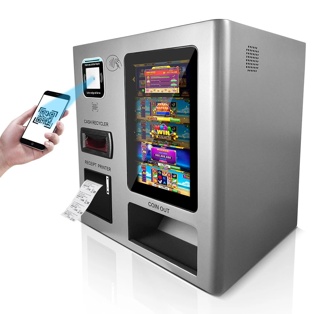 Machine and Payment Inquiry Kiosk 10.1-Inch Touch Screen Self-Service Order Terminal Indoor Currency Vending