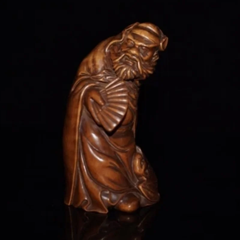 

Chinese Antique Boxwood Carved Exquisite Figure Statue Wooden Figurine Decor Art