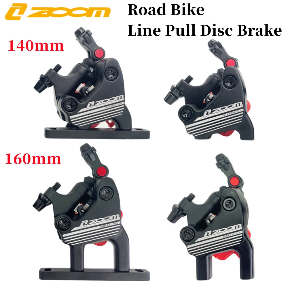 ZOOM Road Bike Hydraulic Brake Caliper HB108 Bicycle Line Pull Disc Brake Flat Mounted Oil Pressure Brake Bicycl Accessories