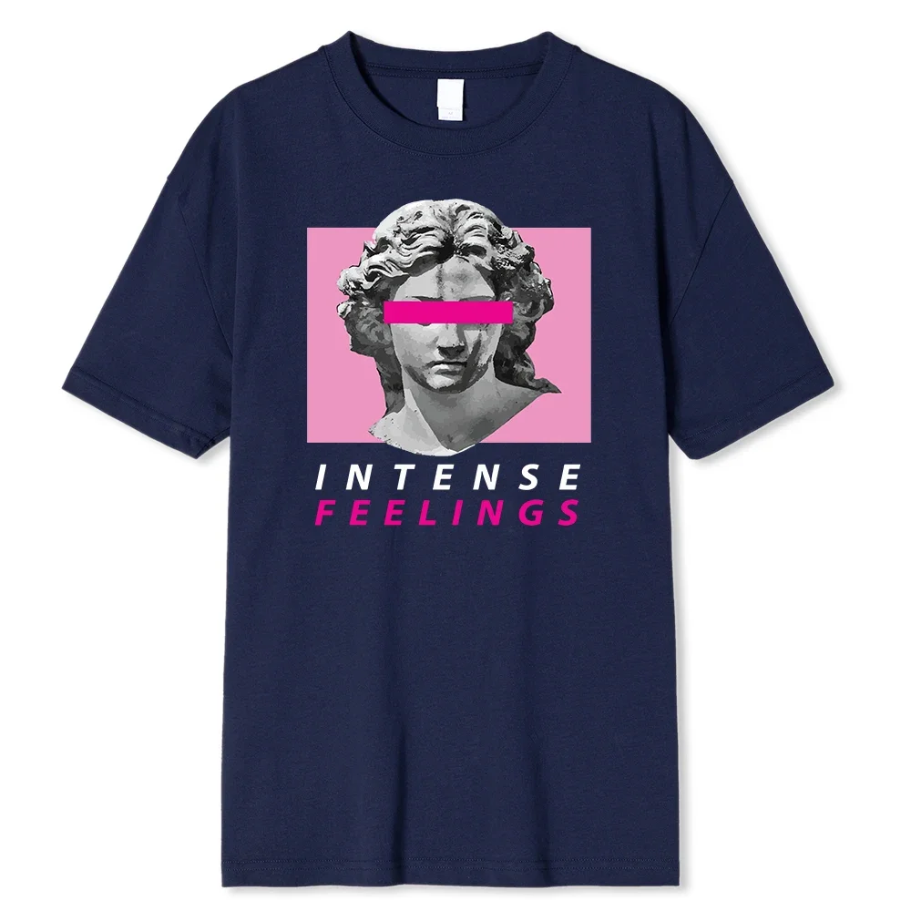 Intense Feelings Funny T-Shirts Men Fashion Soft Clothing Summer Breathable Tee Clothing