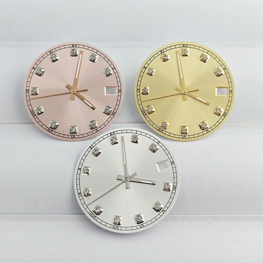 علبة ساعة ميكانيكية للحركة للرجال ، إكسسوارات ساعة ، شعار جوهرة ، مخصصة لـ NH35 ، NH36 ، NH35 ، NH36