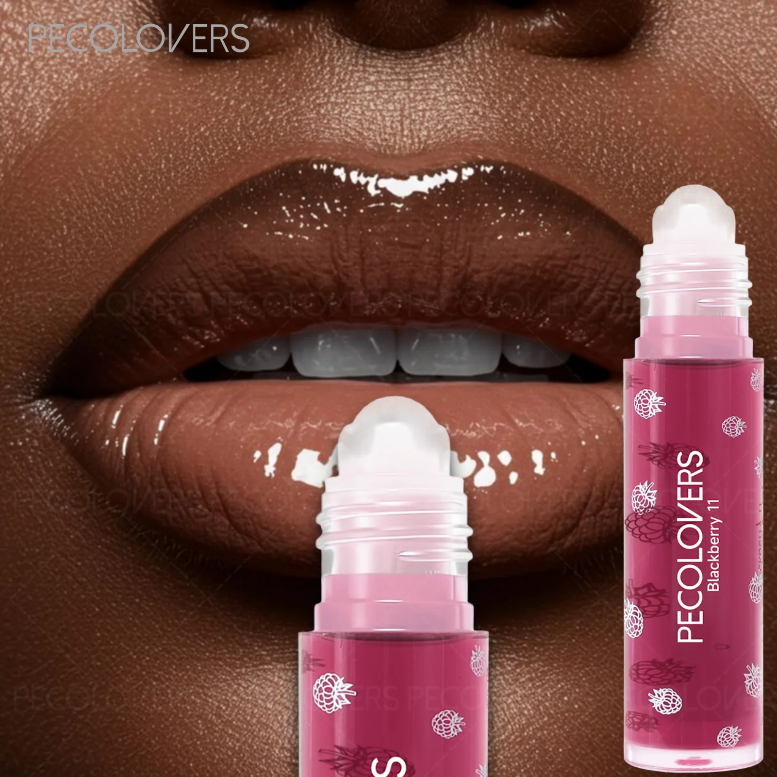 Balsamo labbra fruttato trasparente, non appiccicoso, a lunga durata, idratante e illuminante, adatto per l'uso in autunno e inverno.