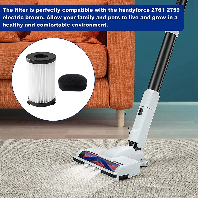 Top Verkauf Ersatz Filter Für MOOSOO D600 Und Ariete Handyforce Staubsauger RBT 2761 RBT 2759 Umfasst 8 Filter + 8 schaum Filter