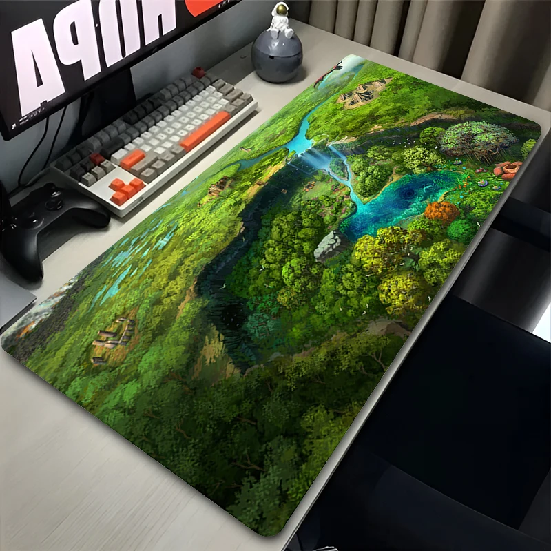 

Custom Play Mat Game Mousepad Computer Japan Anime Scenery Green Mouse Pad Non-Slip Natural Rubber Carpet Desktop Keyboard Pad