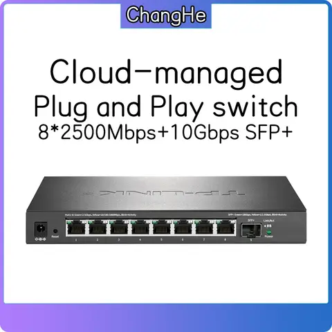 TL-LINK TL-SE2109 8 Ports 2.5G et 1 Ports 10Gbps (déchets +) Cloud Management Ethernet Switch SH1008 mise à niveau