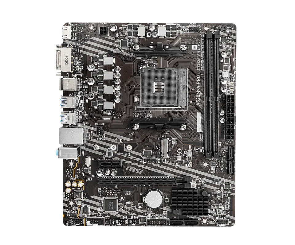 MSI 새 상품 A520M-A PRO AM4 마더보드 메모리 램 DDR4 AMD A520 CPU