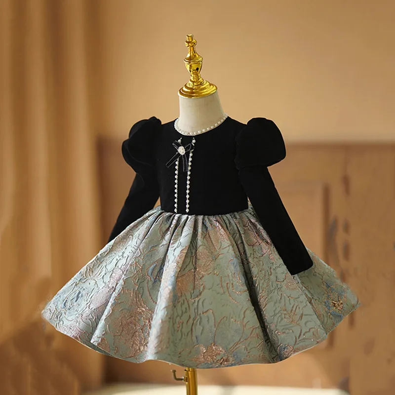 Kids Dresses for Party Wedding Dress Butterfly Embroidery Children Pageant Gown Girls Princess Dress Clothing