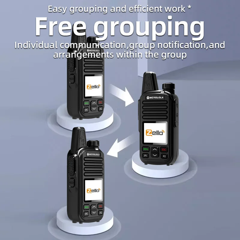 MOTOLOLA  2G 4G Android 8.1 Car Radio WIFI Bluetooth Handheld POC Walkie Talkie 5000km Suitable for Fleet Transport Truck - view 4