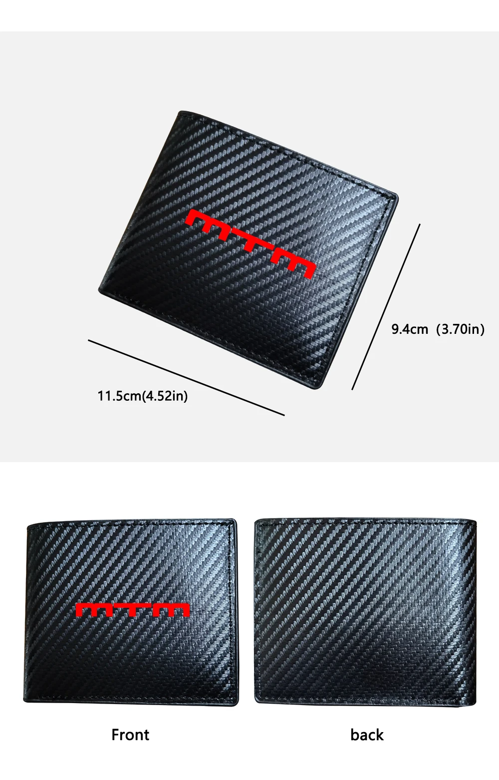 for MTM Motorrentechnik Mayer audi Skoda vw Volkswagen Seat car carbon fiber leather wallet Card package car Accessories