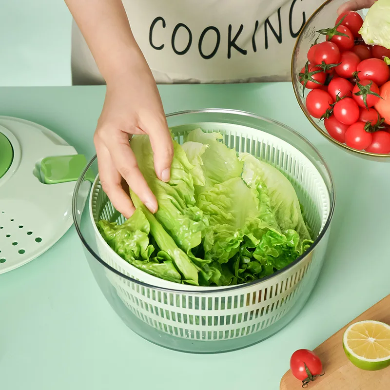 

Vegetables Salad Spinner Lettuce Leaf Vegetable Centrifuge Greens Washer Dryer Drainer Crisper Strainer For Washing Drying Leafy