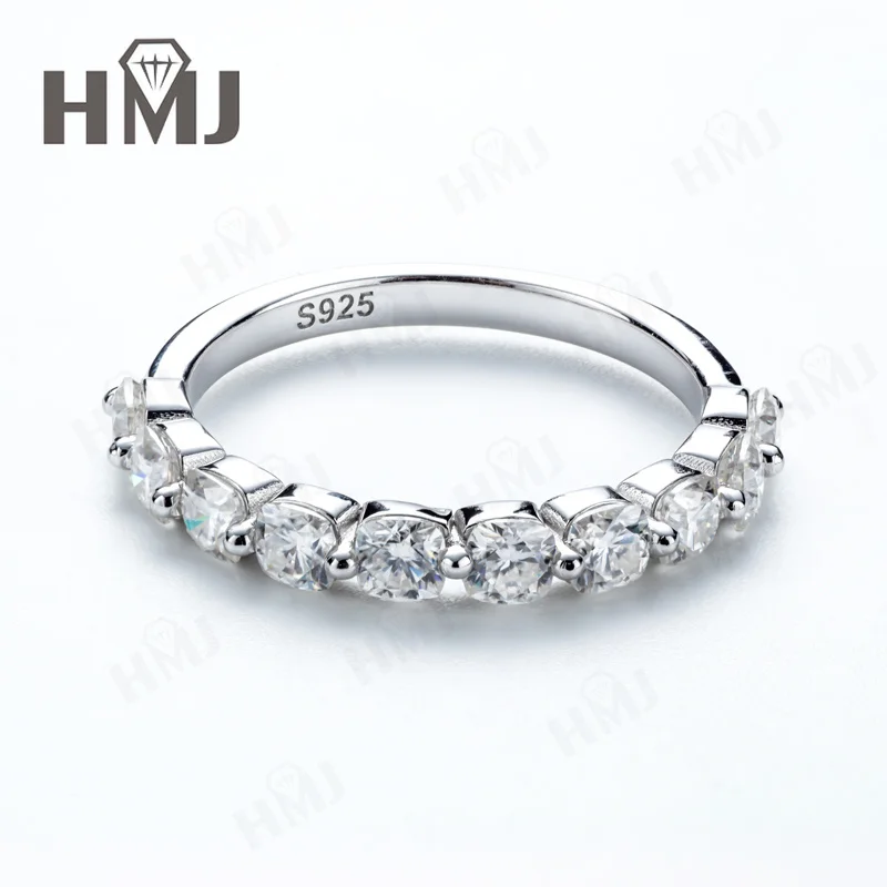 Moissanite Rings Cushion Cut 3x3mm Green Color 925 Sterling Silver Stackable Wedding Bands for Women Fine Jewelry Gifts Charms