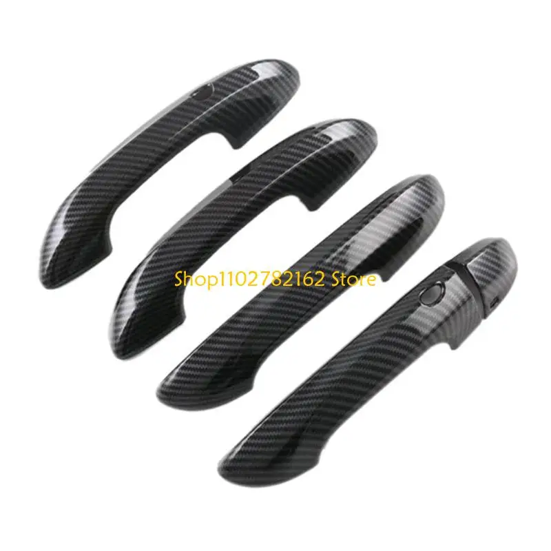 

547B Exterior Door Handle Cover Trim Decor For MGMulan Front Left Right Carbon Fiber
