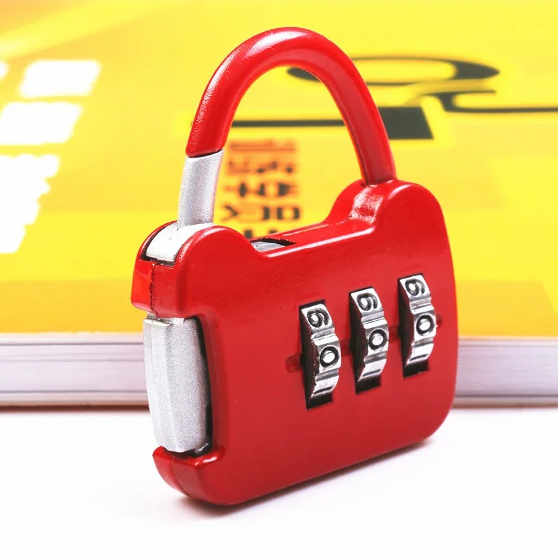 3-digit Combination Lock Student Notebook Mini Security Lock Travel Suitcase Password Padlock Gym Locker Drawer Lock Hardware